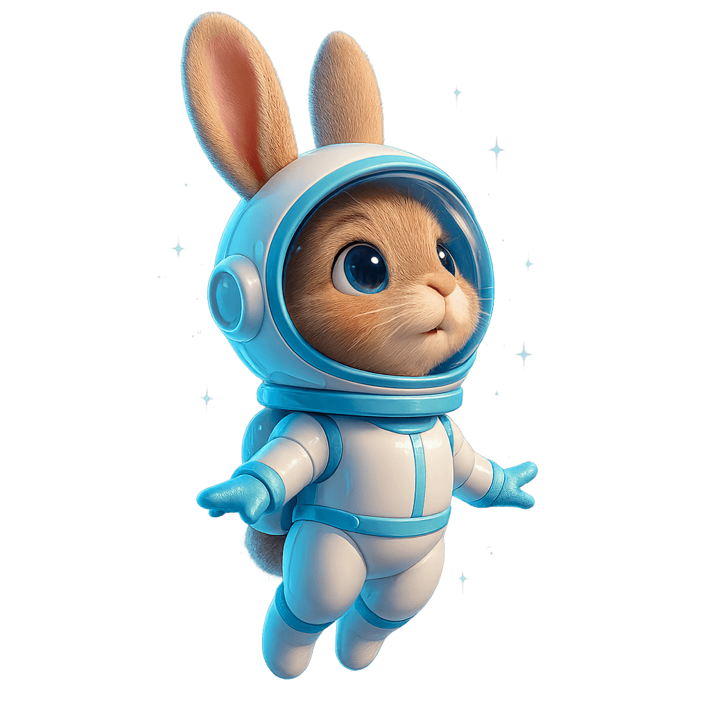 Friendly bunny mascot